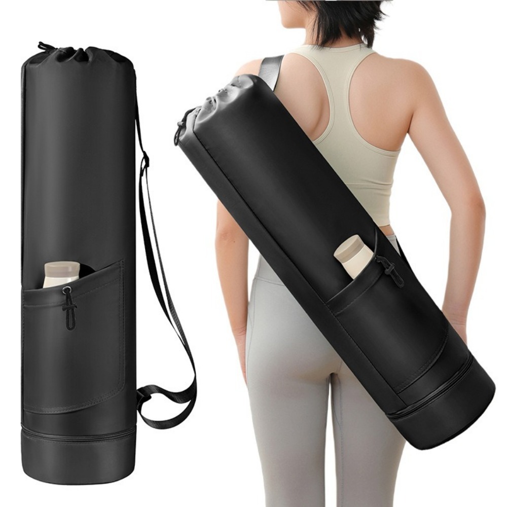 Yoga Mat Bag Carrier - กระเป๋าเก็บเสื่อโยคะความจุขนาดใหญ่ สายรัดปรับได้ กันน้ำ กระเป๋าใส่เสื่อฟิตเนสอเนกประสงค์ กระเป๋าโยคะแบบเชือกรูด