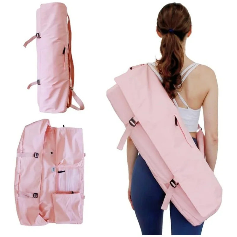 Yoga Mat Bag Carrier - กระเป๋าใส่เสื่อโยคะพร้อมช่องใส่ขวดน้ำและช่องใส่ของเปียก สายสะพายอเนกประสงค์สำหรับเสื่อโยคะ