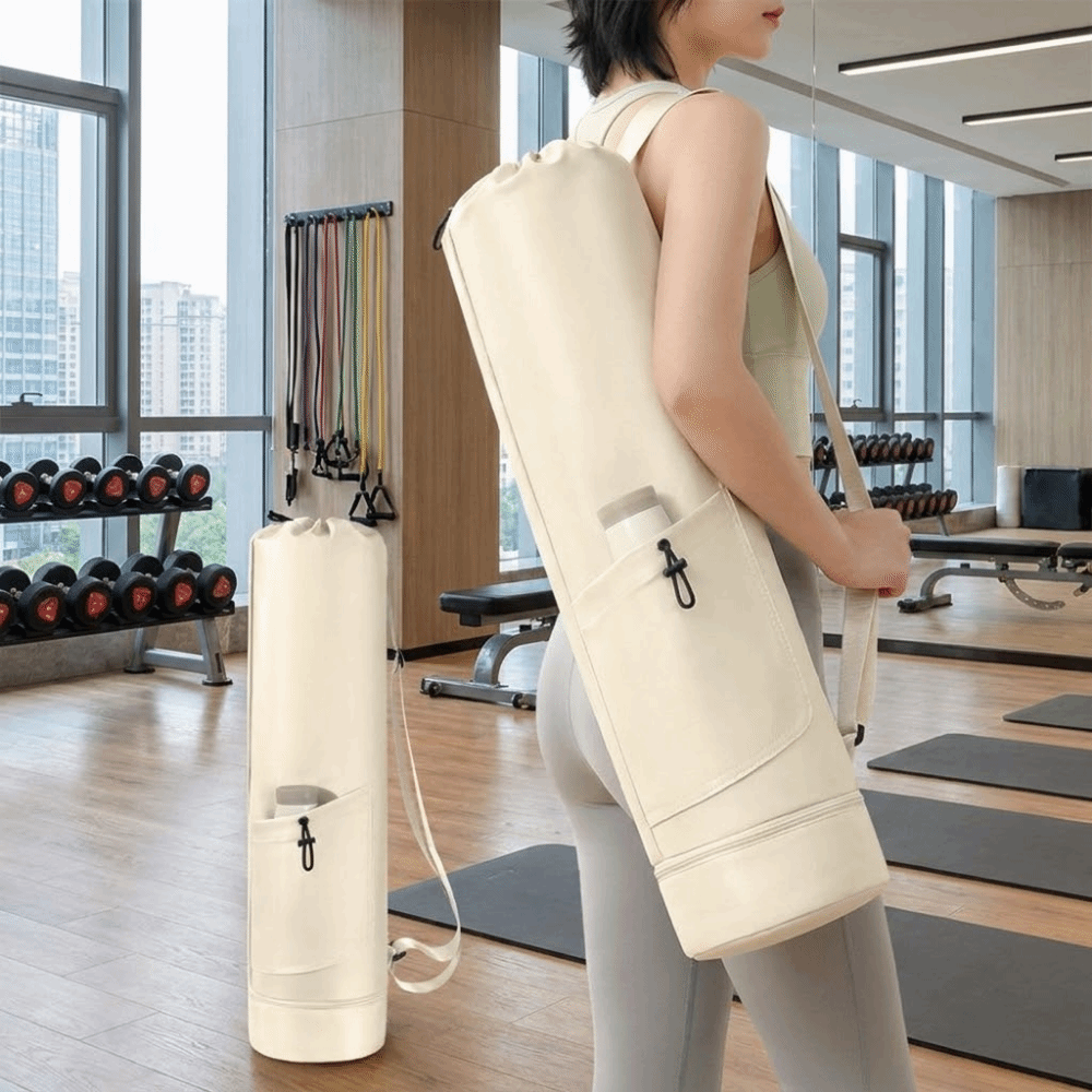 Yoga Mat Bag Carrier - กระเป๋าใส่เสื่อโยคะความจุขนาดใหญ่ กระเป๋าใส่เสื่อโยคะแบบกันน้ำ สายรัดปรับได้ กระเป๋ายิมโยคะอเนกประสงค์
