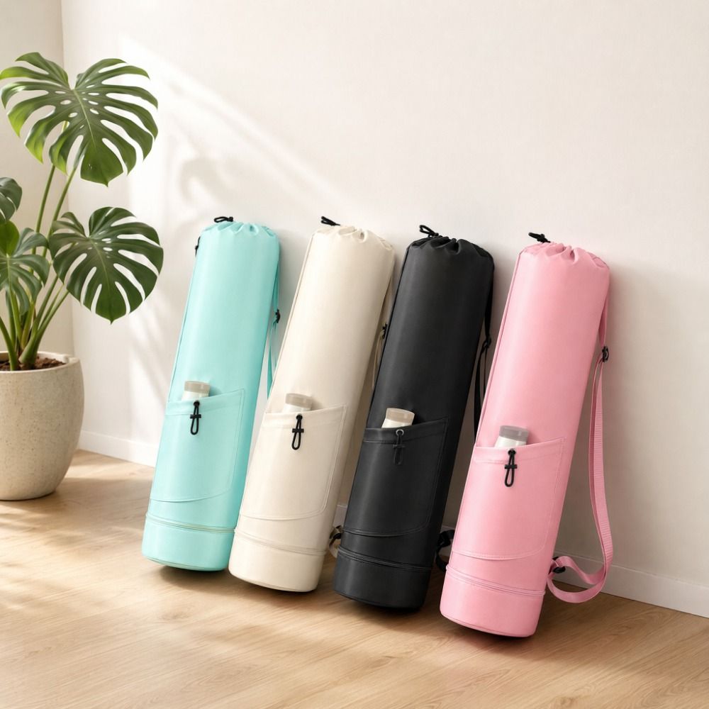 Yoga Mat Bag Carrier - กระเป๋าใส่เสื่อโยคะความจุขนาดใหญ่ สายปรับได้ กันน้ำ กระเป๋าใส่เสื่อฟิตเนสแบบเชือกรูด กระเป๋าโยคะอเนกประสงค์สำหรับยิม