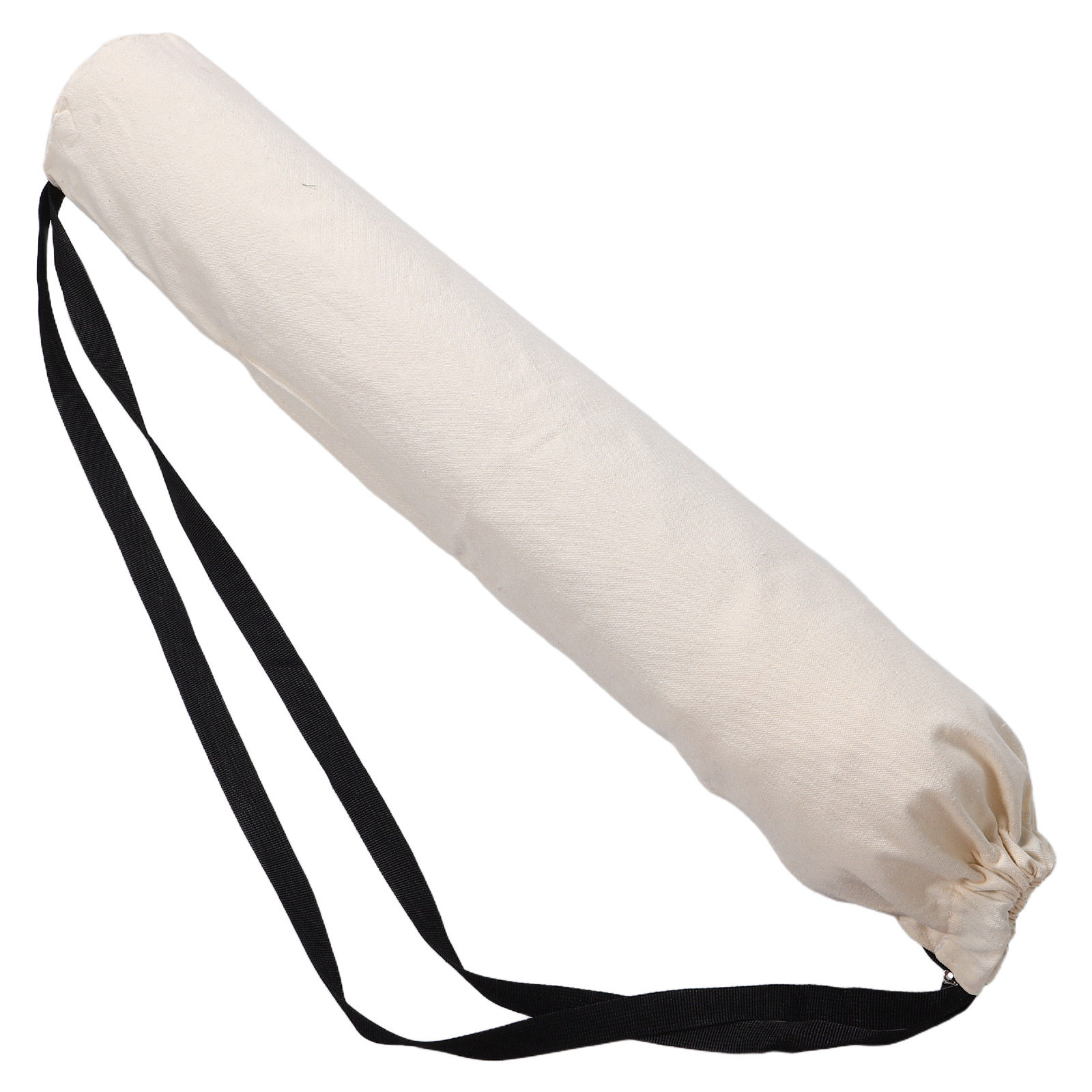 Yoga Mat Bag Carrier - กระเป๋าใส่เสื่อโยคะความจุขนาดใหญ่ ทรงกระบอกยาว ปิดด้วยเชือกรูด ดีไซน์ทันสมัย สีเบจ เหมาะสำหรับโยคะ