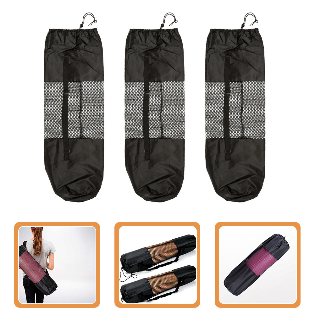 3 ชิ้น กระเป๋าตาข่ายใส่เสื่อโย - Yoga Mat Bag Carrier บทวิจารณ์และราคา