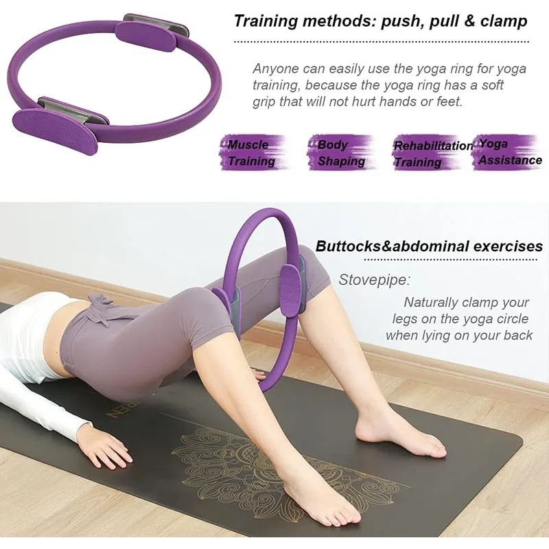 1 ชิ้น วงแหวนโยคะพิลาทิสกันลื่ - Pilates Ring Magic บทวิจารณ์และราคา