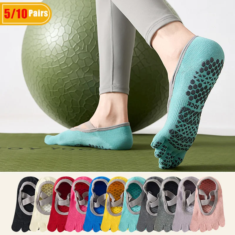 ถุงเท้าโยคะผู้หญิงแบบห้านิ้ว 5 - Yoga Pilates Yoga บทวิจารณ์และราคา