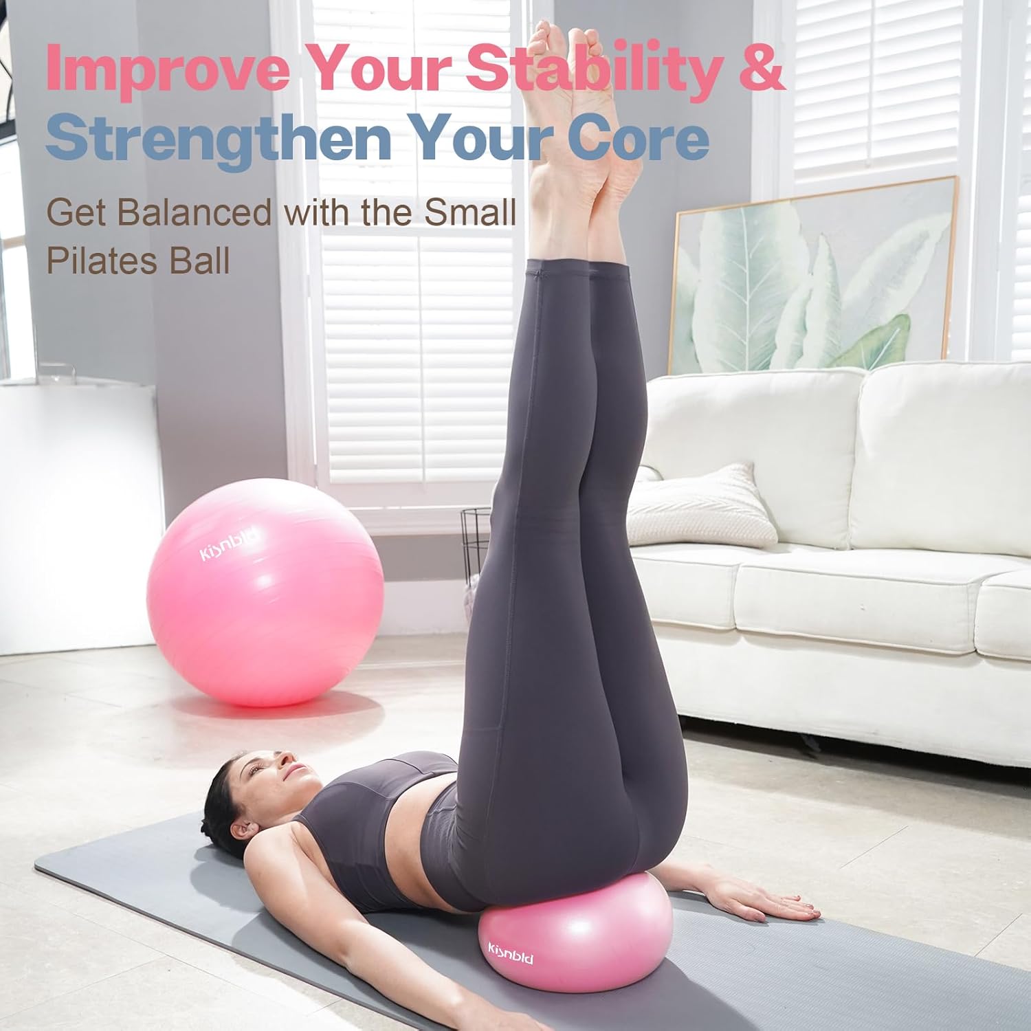 ลูกบอลออกกำลังกายขนาดเล็ก, ลูก - Pilates Yoga Workout At Home บทวิจารณ์และราคา