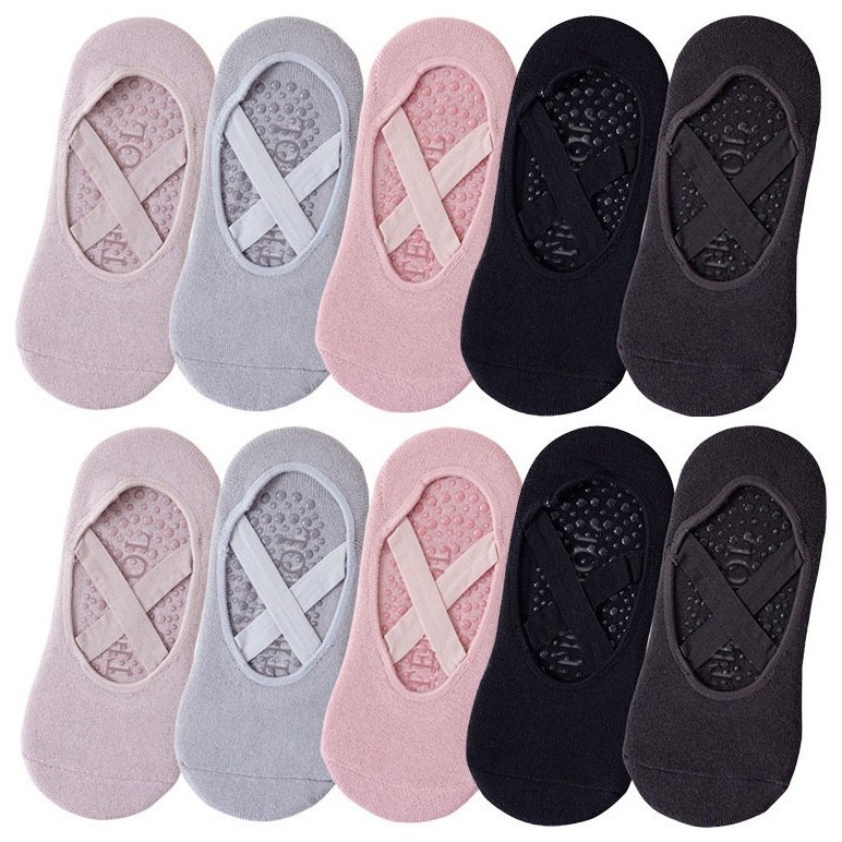 1/3 คู่ ถุงเท้าโยคะ ผู้หญิง ผ้ - Pilates Yoga Grip Socks บทวิจารณ์และราคา