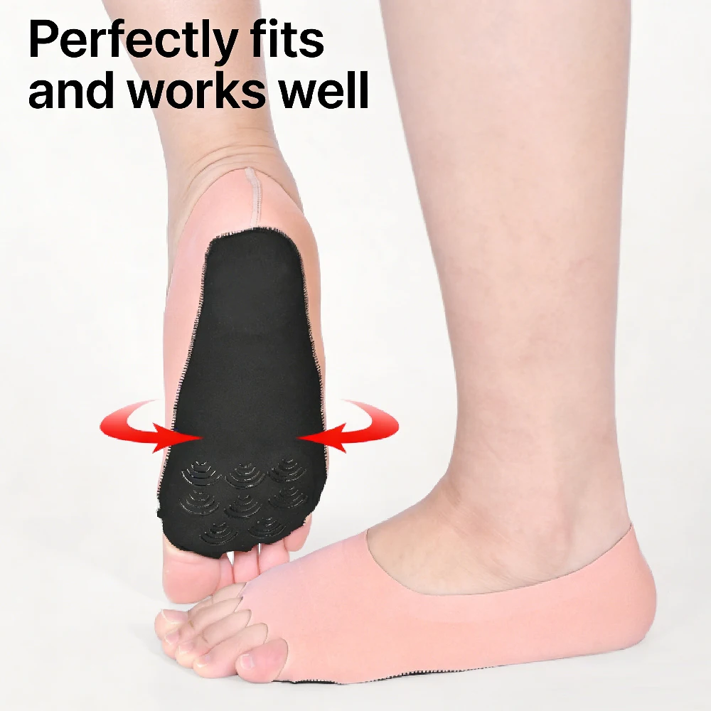 1 คู่ถุงเท้าโยคะแบบไม่มีนิ้วเท - Pilates Yoga Grip Socks บทวิจารณ์และราคา