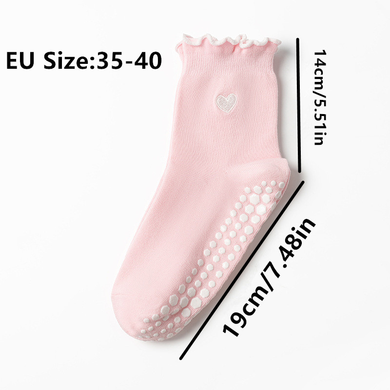 ถุงเท้าโยคะลายหัวใจสำหรับผู้หญ - Pilates Yoga Grip Socks บทวิจารณ์และราคา