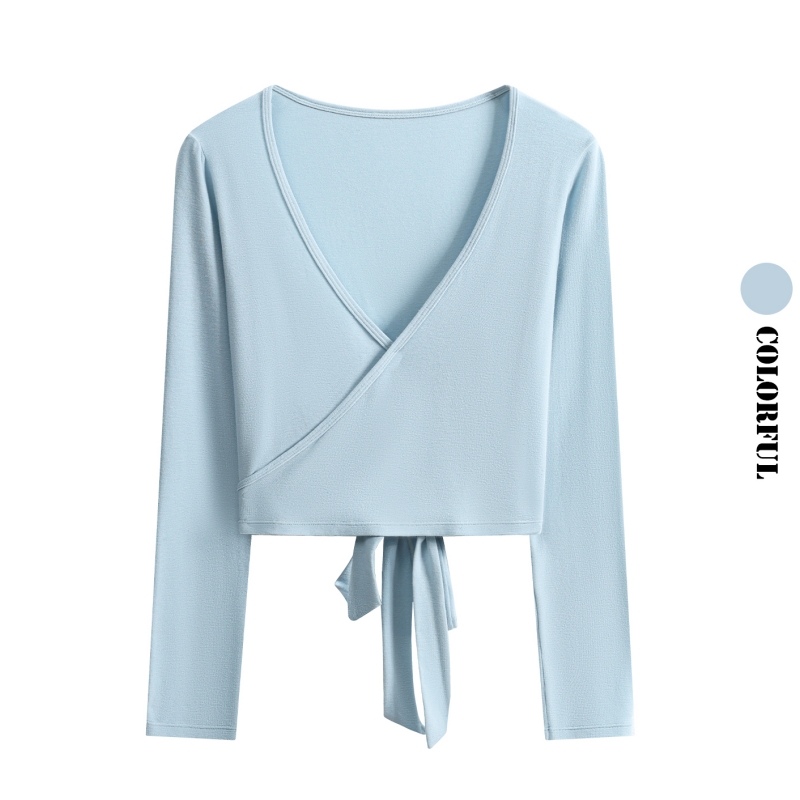 เสื้อโยคะแขนยาว DRUR แบบผูกหลั - Pilates V Yoga บทวิจารณ์และราคา
