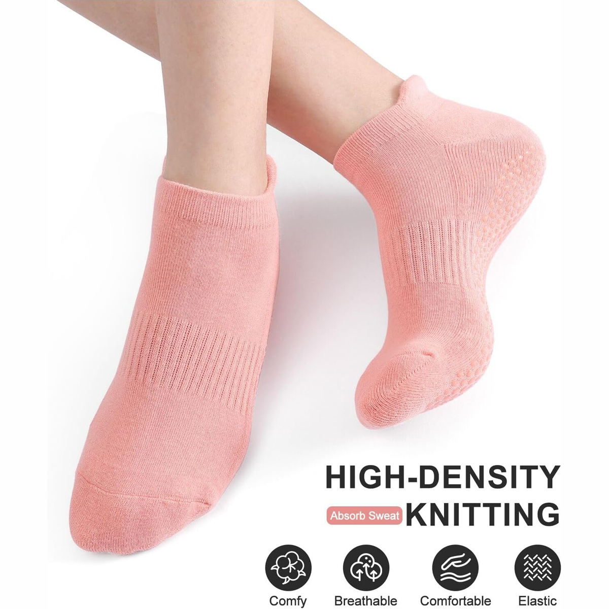 6 คู่ถุงเท้าโยคะสําหรับผู้หญิง - Pilates Yoga Grip Socks บทวิจารณ์และราคา